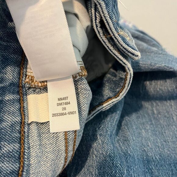 Madewell Rondell Stretch Blue Denim Curvy '90s Straight Jeans Women's Size 28 - Picture 7 of 7